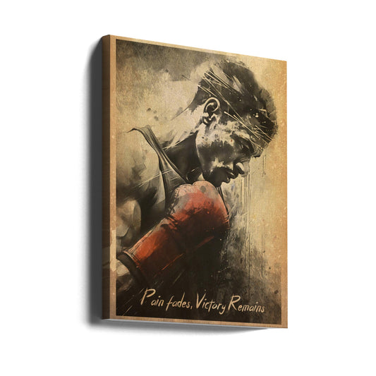 Pain Fades Victory Remains by Fadil Roze — gallery-wrapped canvas angled view