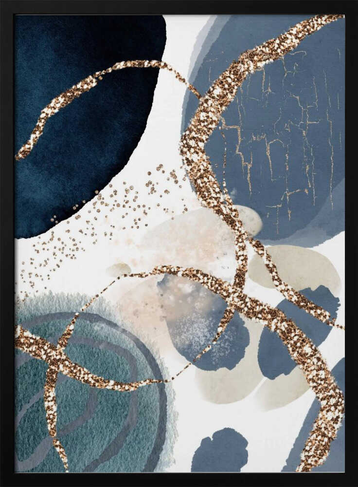 Wall art Denim Blue