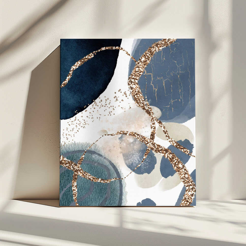 Wall art Denim Blue
