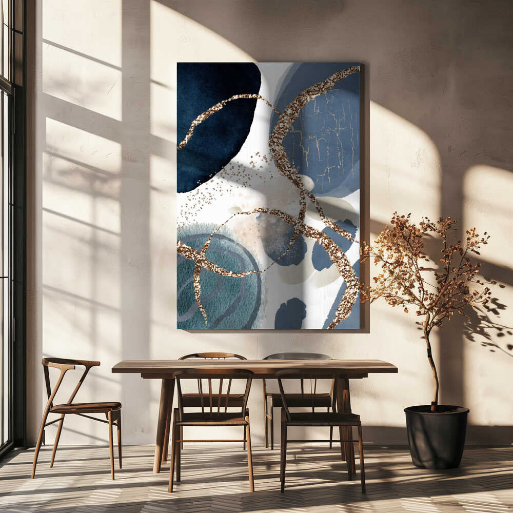 Wall art Denim Blue