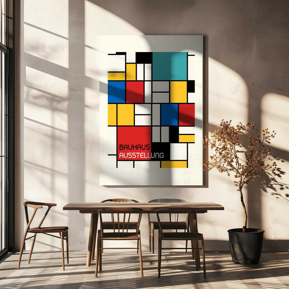 Wall art Bauhaus Geometric Design Retro