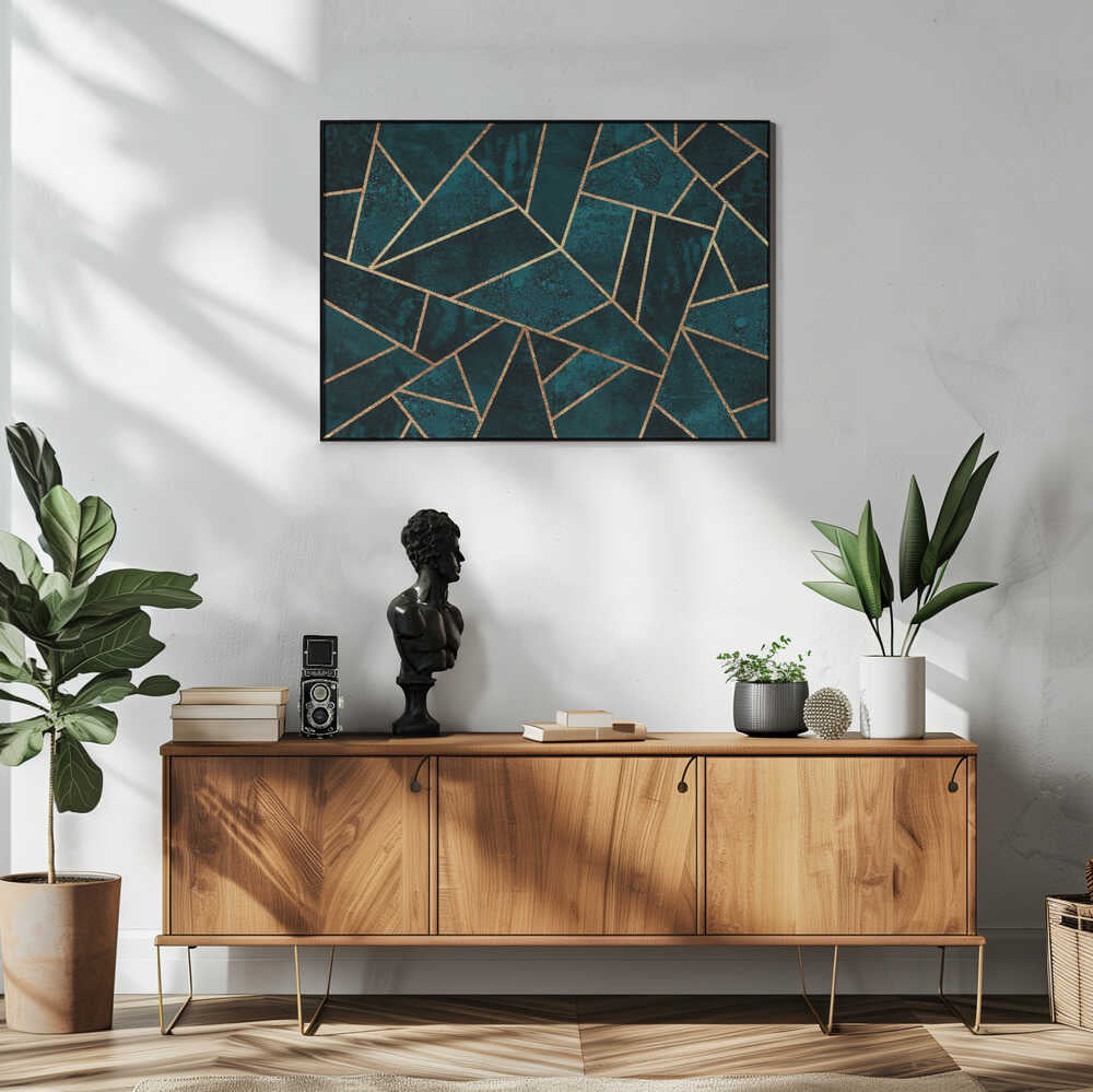 Wall art Deep Teal Stone