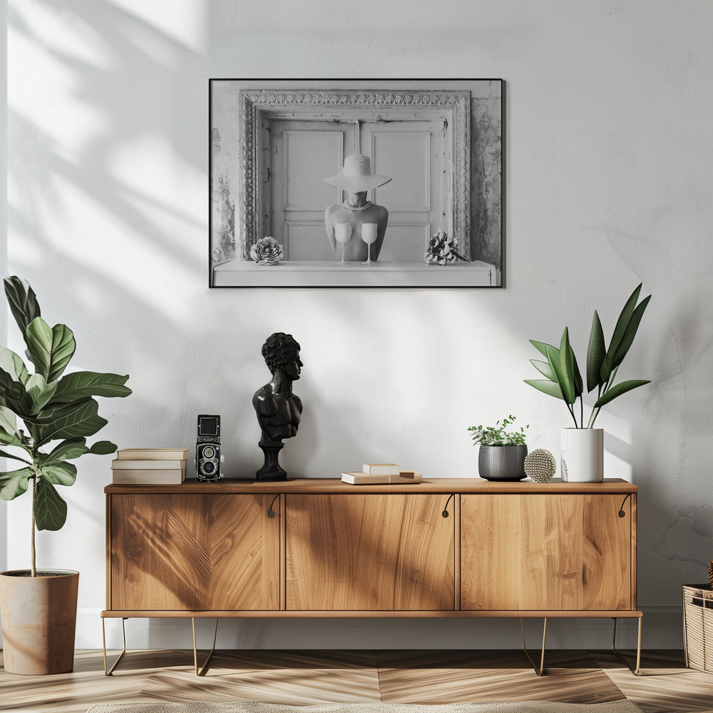 Duality-Wall Art In White Floating Frame-48X36inches