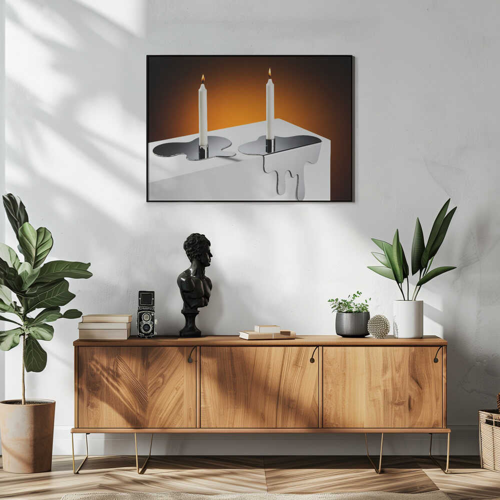 Wall art candles