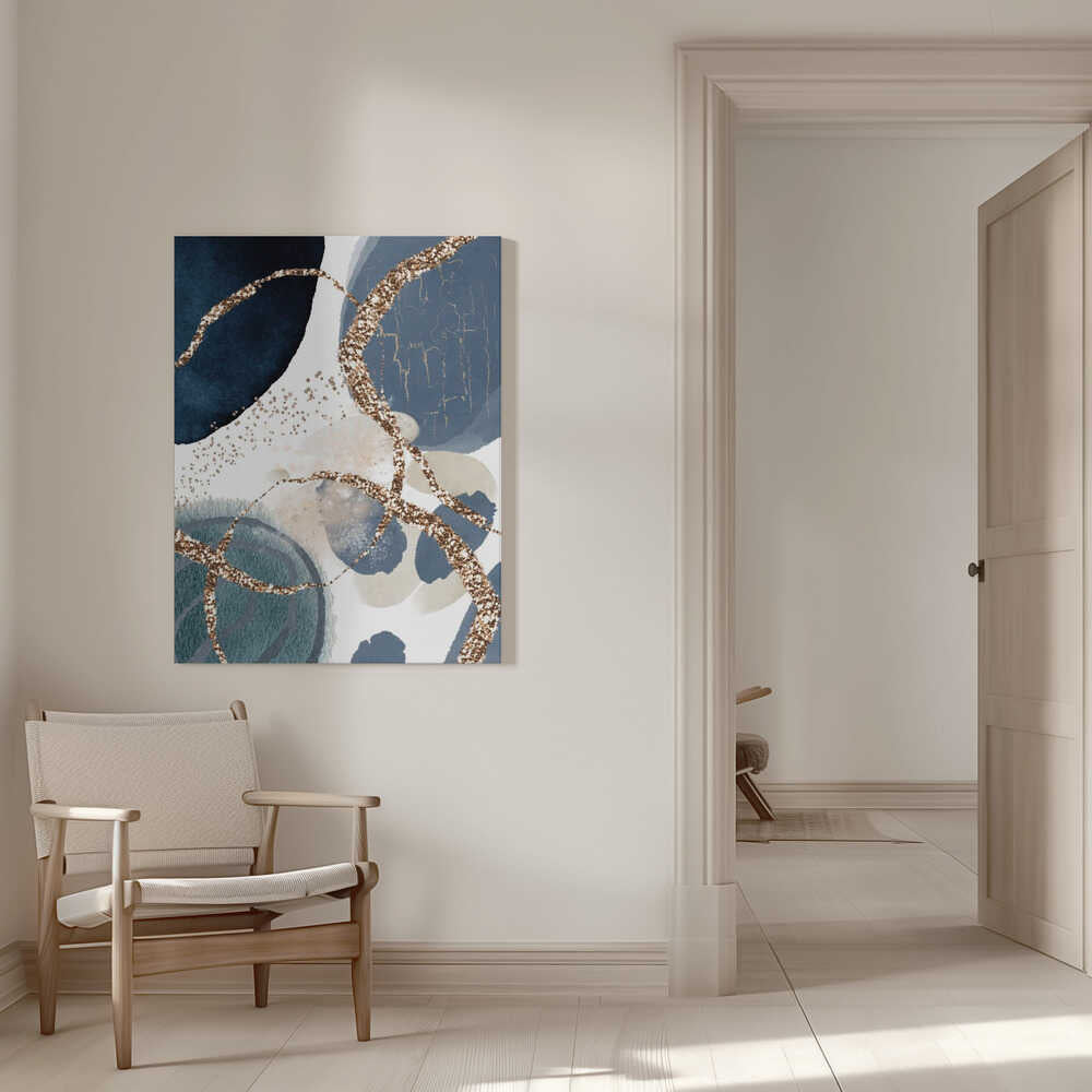 Wall art Denim Blue