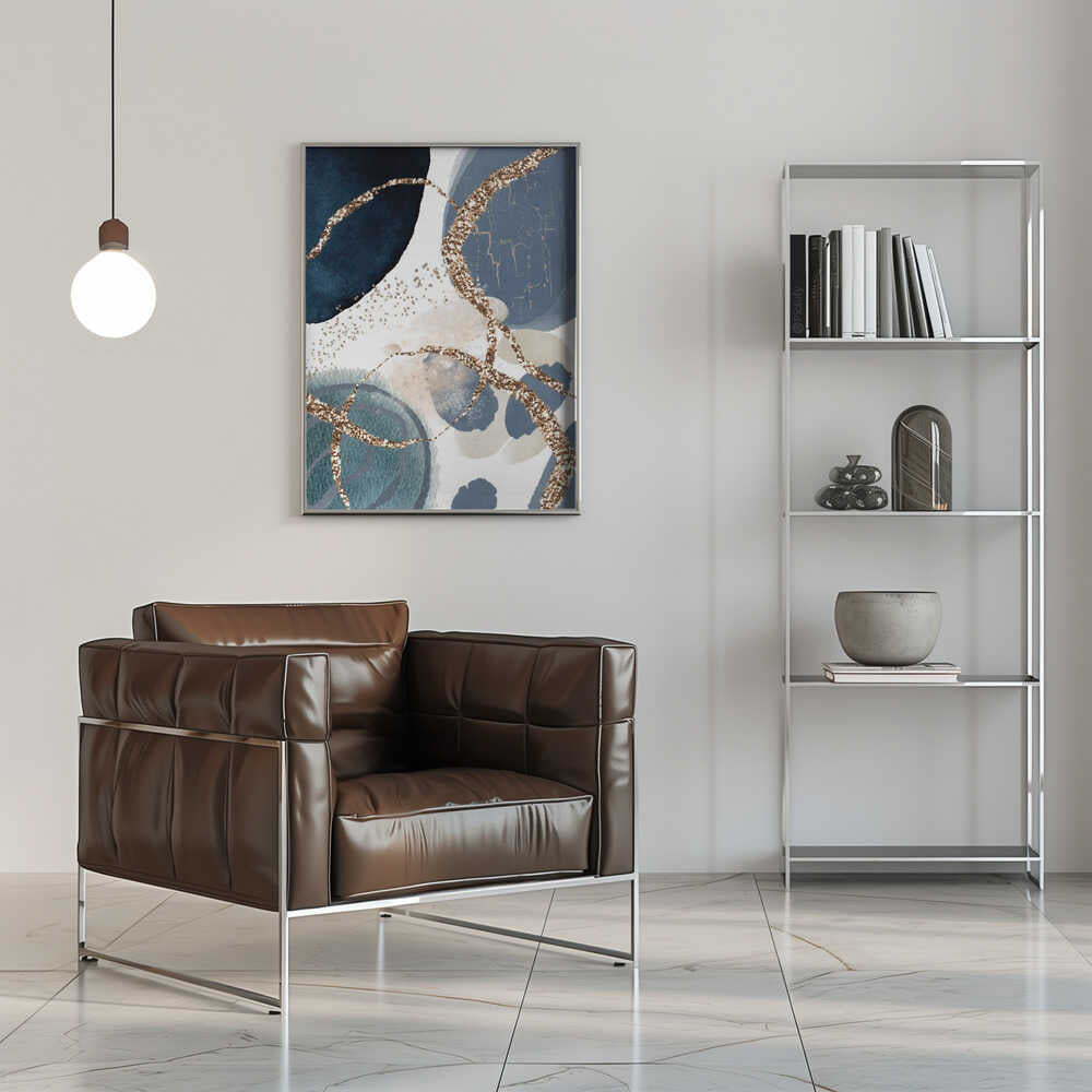 Wall art Denim Blue