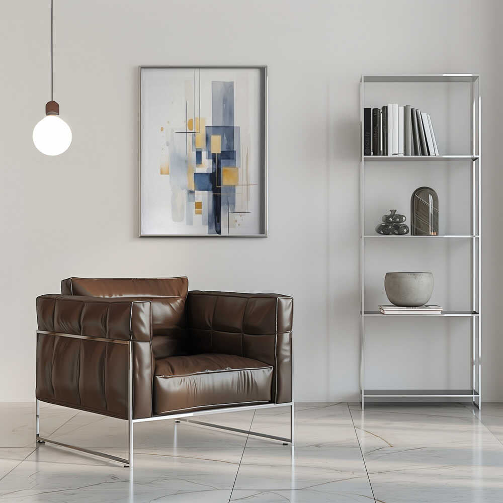 Wall art Blue Geometric 1
