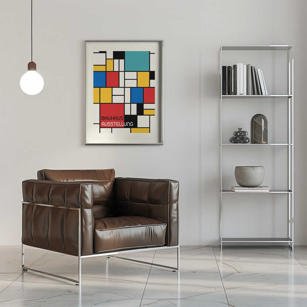 Wall art Bauhaus Geometric Design Retro