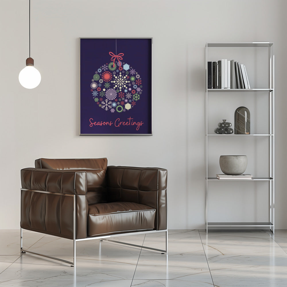 Wall art Snowflake ornament Canvas Print