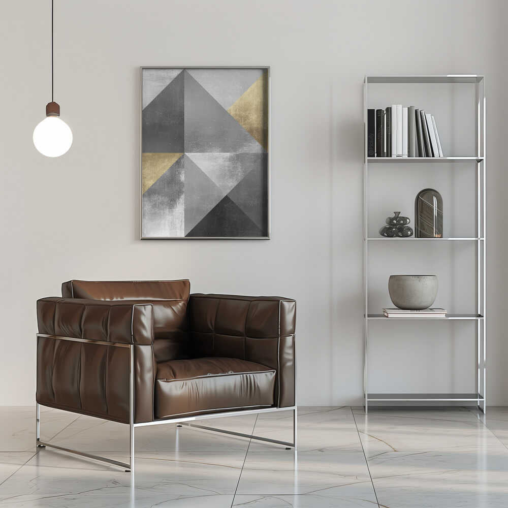 Wall art Gold and silver textures 2
