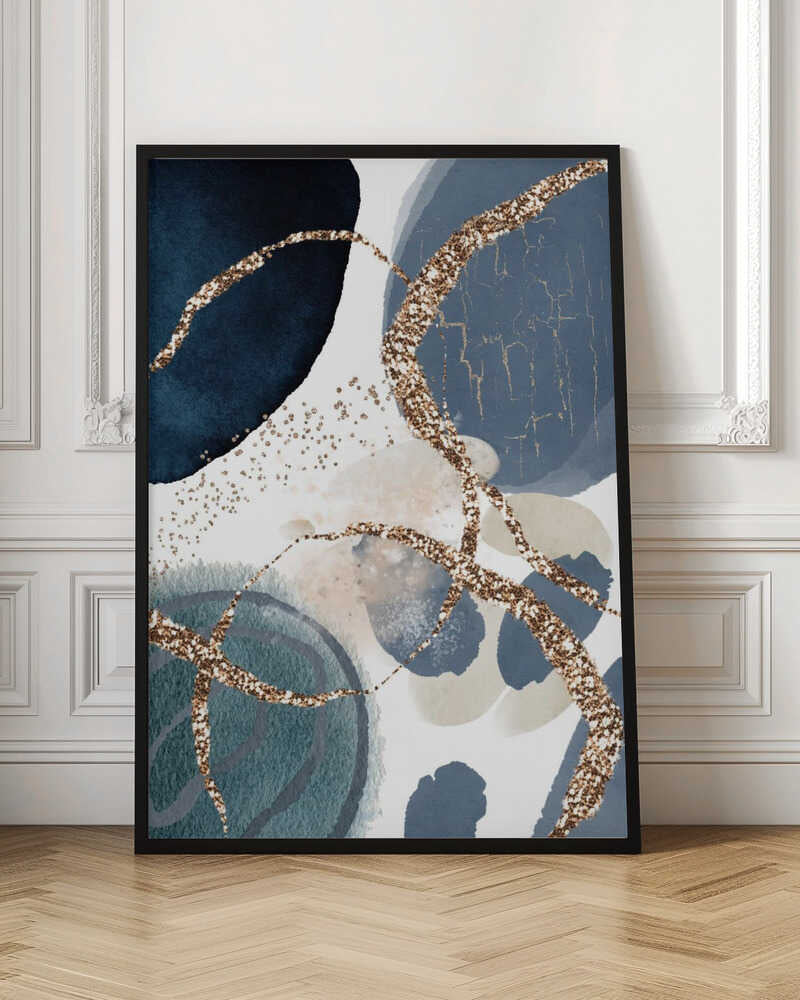 Wall art Denim Blue
