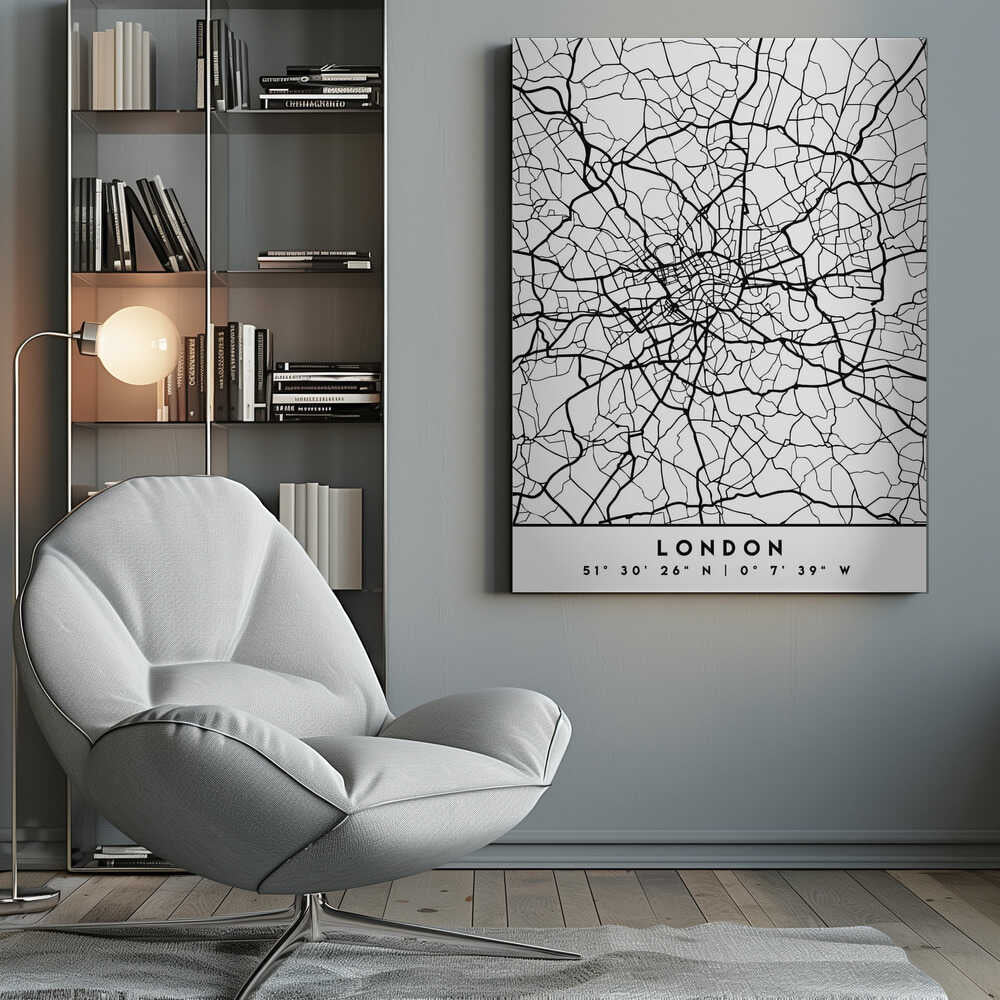 Wall art Black Maps 41