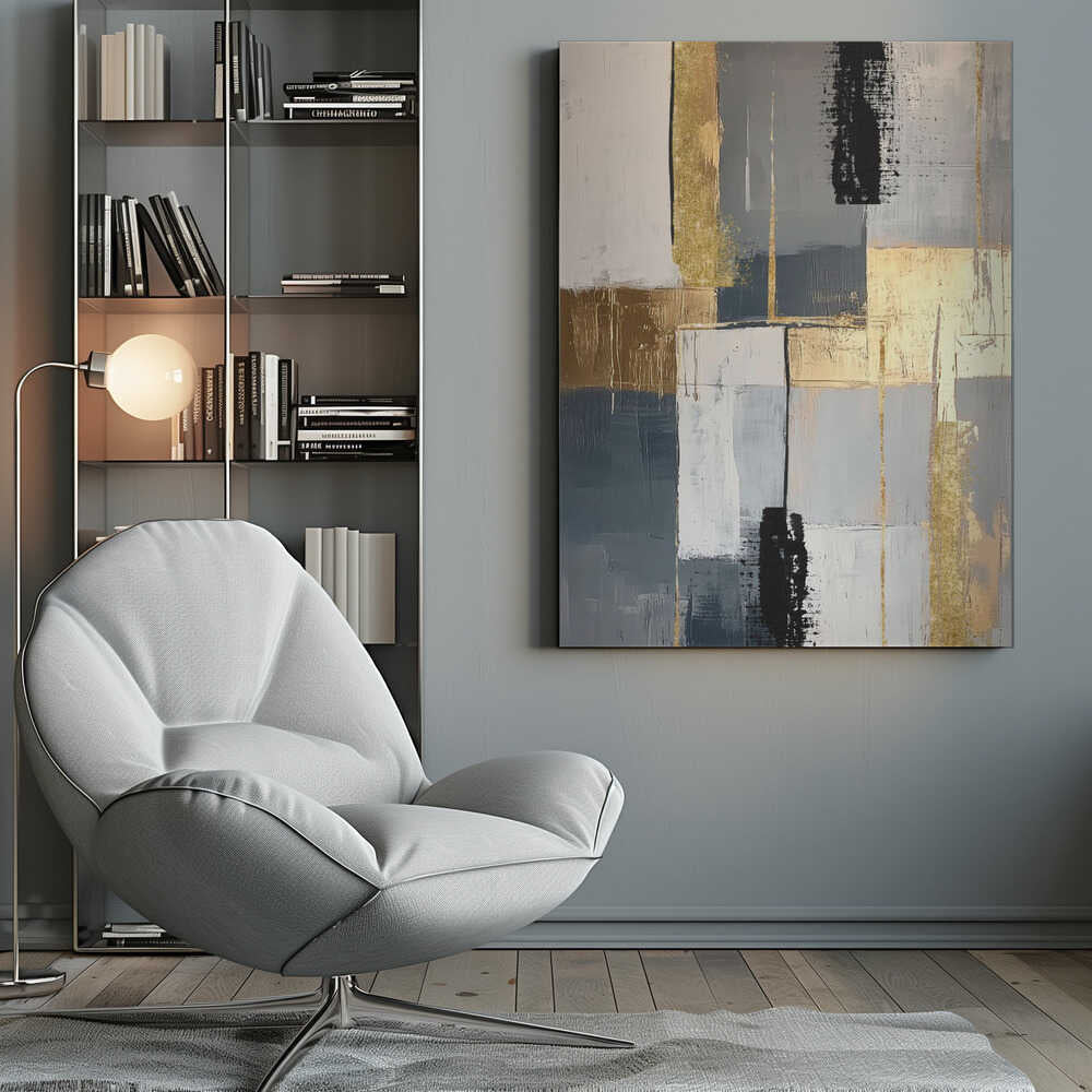 Wall art Golden Greys 3