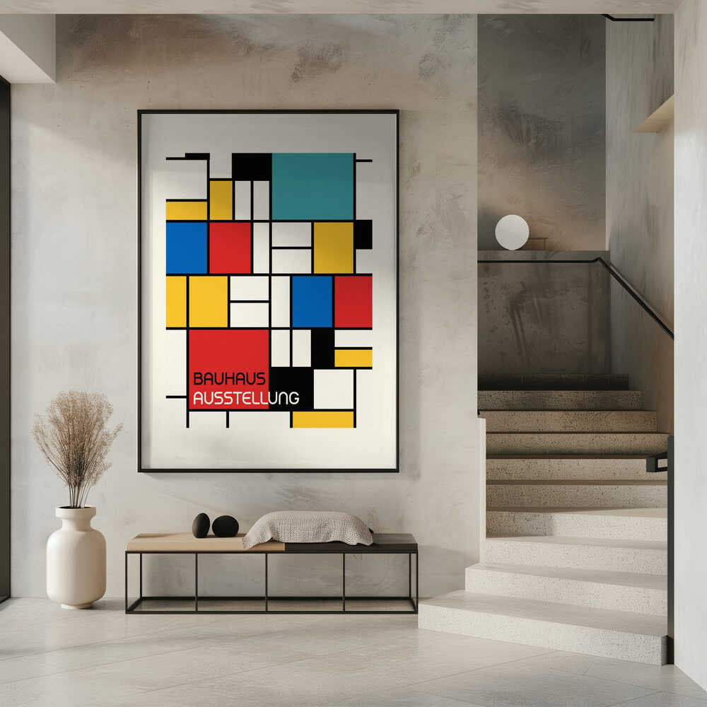 Wall art Bauhaus Geometric Design Retro