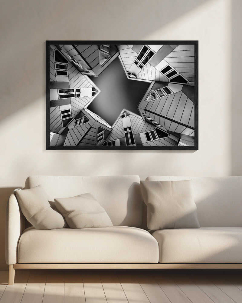 Wall art Cubic houses