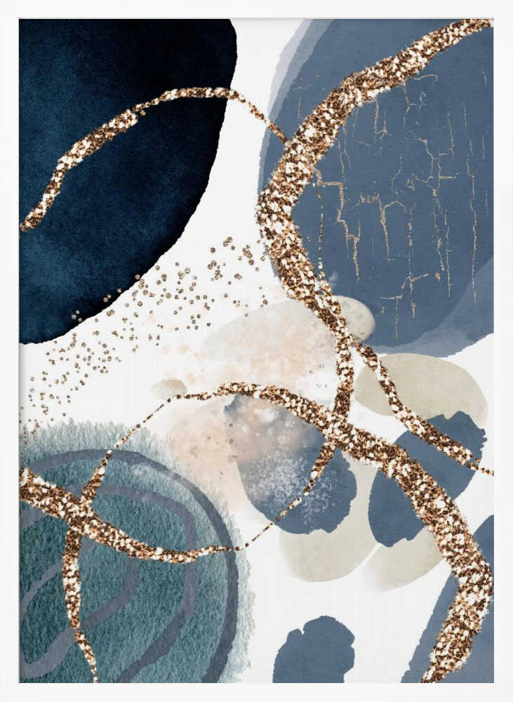 Wall art Denim Blue