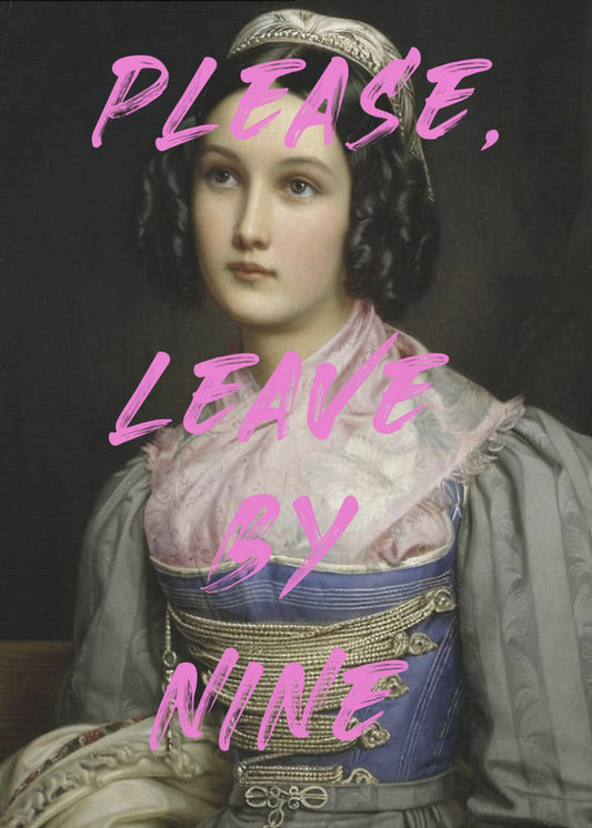 Please, Leave By Nine by The Art Concept — artwork front view