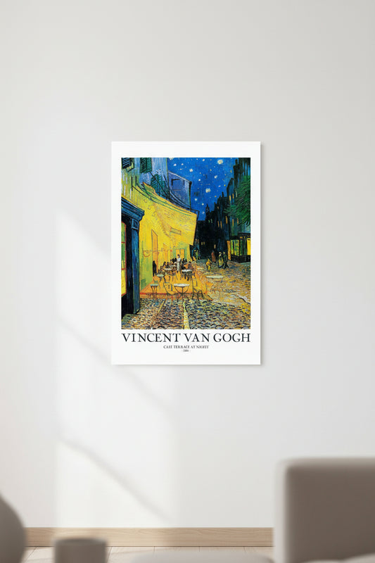 Van Gogh "CAFÉ TERRACE AT NIGHT" 16in x 20in Canvas Print