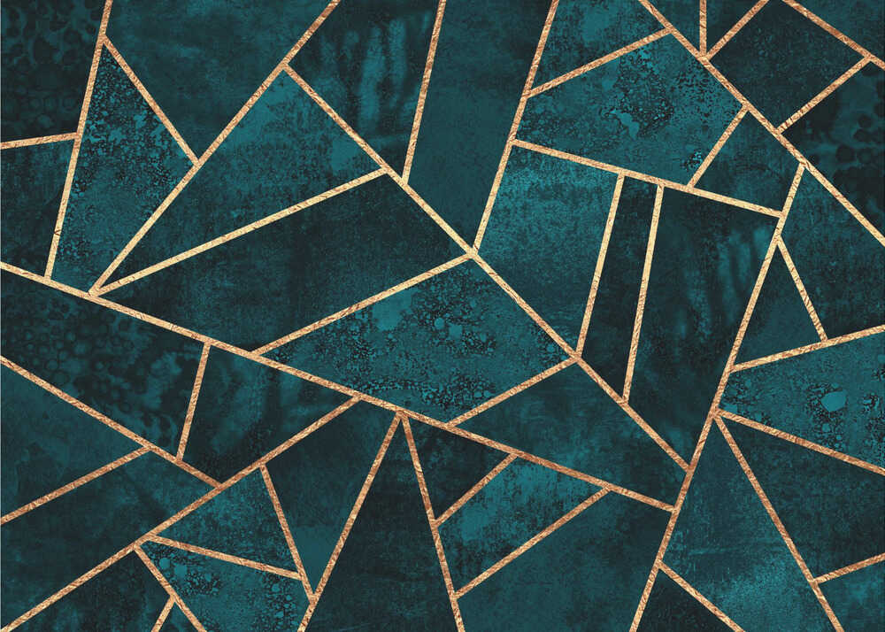 Wall art Deep Teal Stone