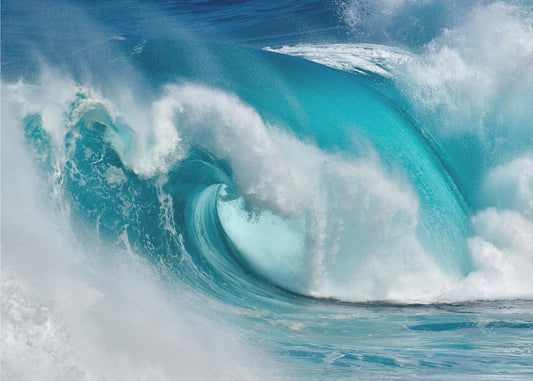Crashing  Wave 16'' x 12 '' Fine Art Ready to Hang Varnish