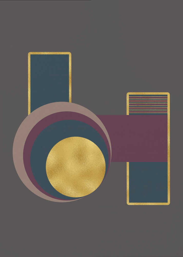 Wall art Squares and Circles 3 Grey Bg