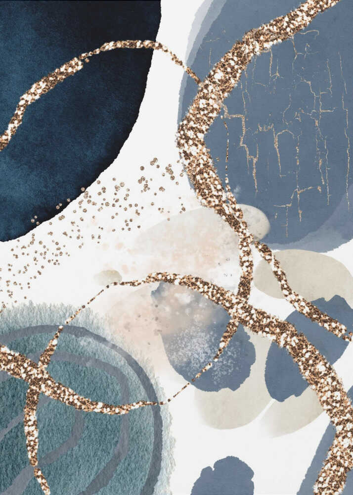 Wall art Denim Blue