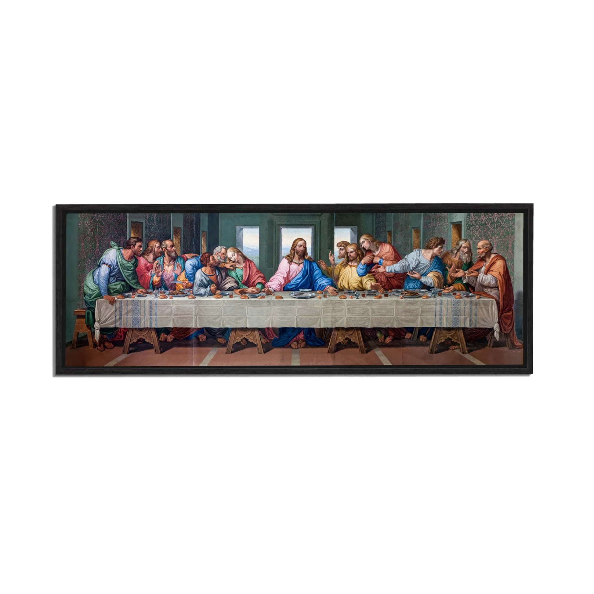 Sample Last Supper in Black Floating Frame