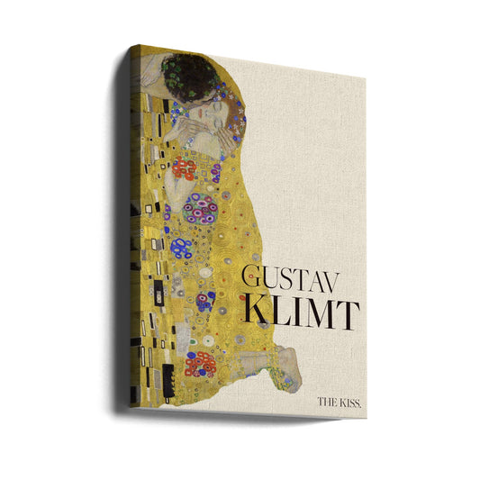 The Kiss (1907–1908) Special Poster by Gustav Klimt — gallery-wrapped canvas angled view