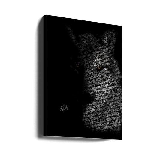 Wolf by Ojenike Oladapo — gallery-wrapped canvas angled view